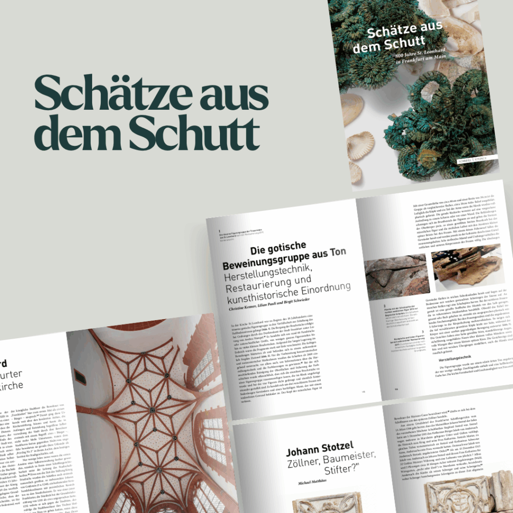 Blick in das Buch Schätze aus dem Schutt. 800 Jahre St. Leonhard in Frankfurt am Main.